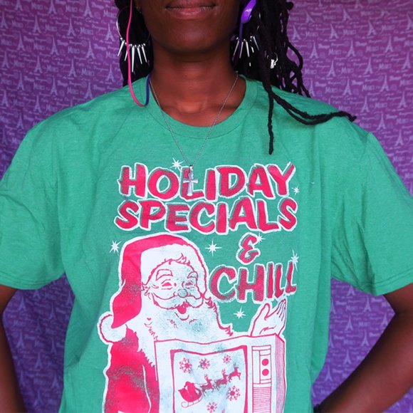 Fifth Sun holiday specials & chill Christmas t-shirt ugly christmas sweater L - Picture 5 of 5